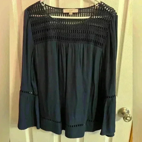 Loft Navy Blue blouse - Picture 2 of 5
